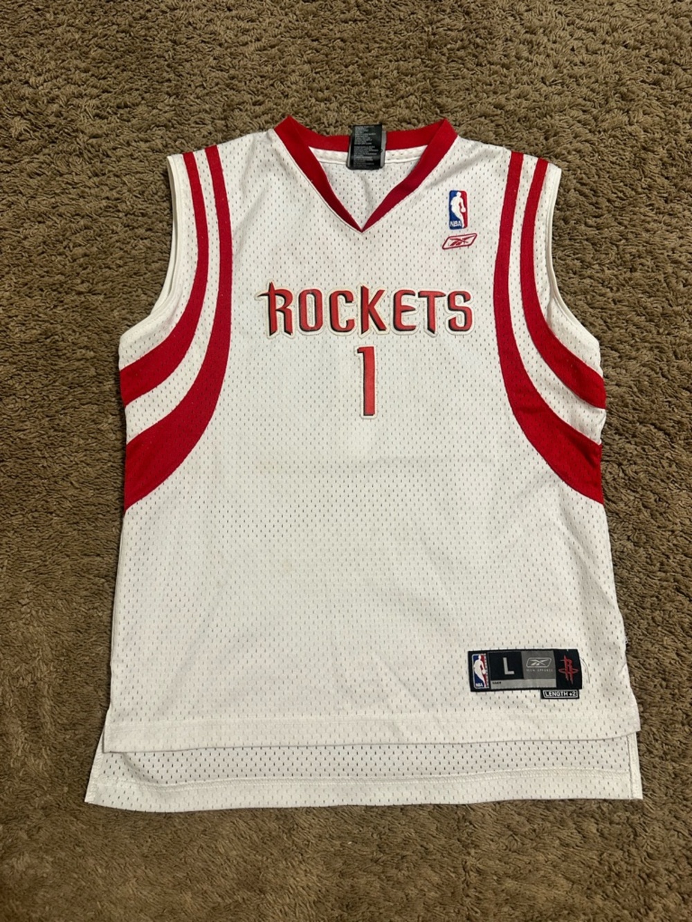 Vintage Kids NBA Reebok Houston Rockets “Tracy McGrady” jersey 00s size large
